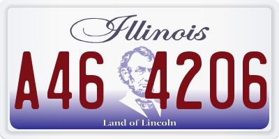 IL license plate A464206
