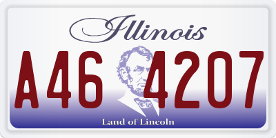 IL license plate A464207