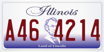 IL license plate A464214
