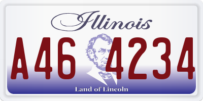 IL license plate A464234