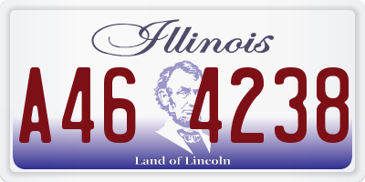 IL license plate A464238