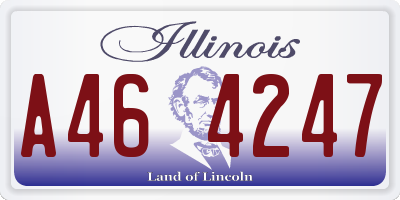 IL license plate A464247