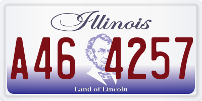 IL license plate A464257