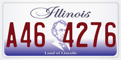 IL license plate A464276