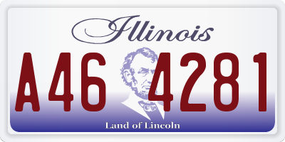 IL license plate A464281