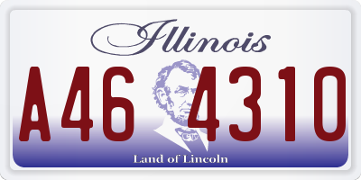 IL license plate A464310