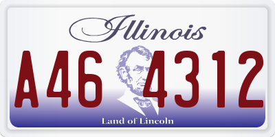 IL license plate A464312