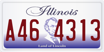 IL license plate A464313