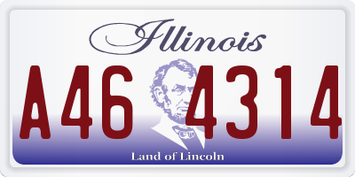 IL license plate A464314