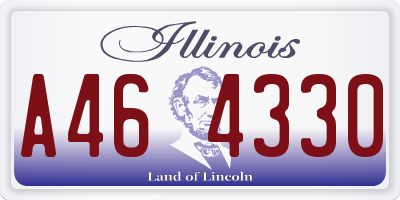 IL license plate A464330