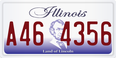 IL license plate A464356