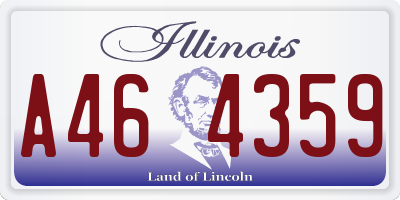 IL license plate A464359