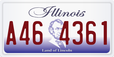 IL license plate A464361