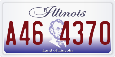 IL license plate A464370