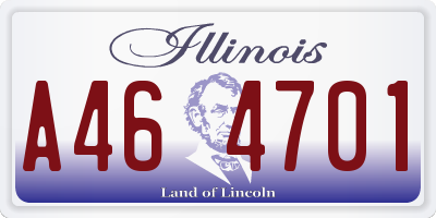 IL license plate A464701