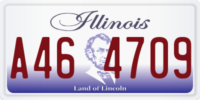 IL license plate A464709