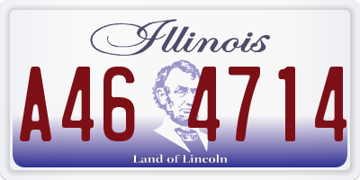 IL license plate A464714