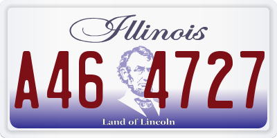 IL license plate A464727