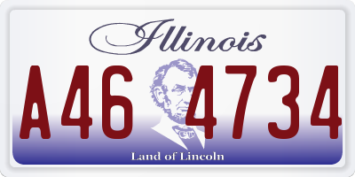 IL license plate A464734