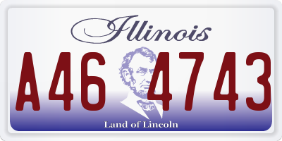 IL license plate A464743