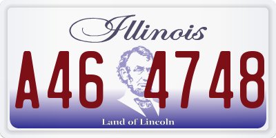 IL license plate A464748