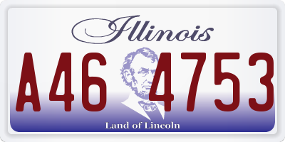 IL license plate A464753