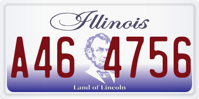 IL license plate A464756