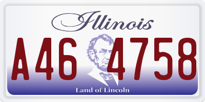 IL license plate A464758