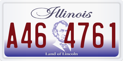 IL license plate A464761