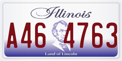 IL license plate A464763