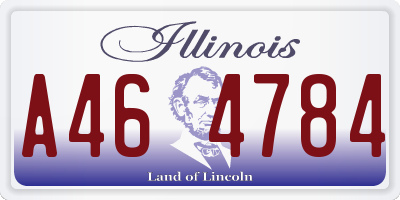 IL license plate A464784