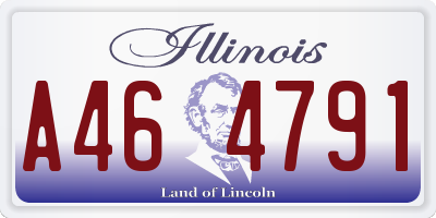 IL license plate A464791