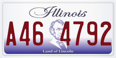 IL license plate A464792