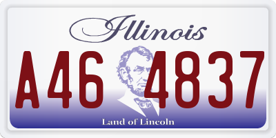 IL license plate A464837