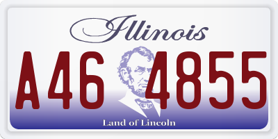 IL license plate A464855
