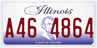 IL license plate A464864