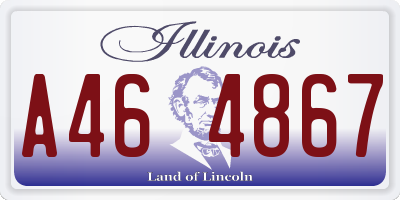 IL license plate A464867
