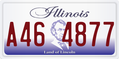 IL license plate A464877