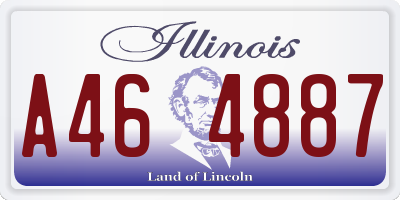 IL license plate A464887