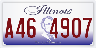 IL license plate A464907