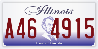 IL license plate A464915