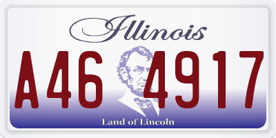IL license plate A464917
