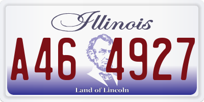 IL license plate A464927