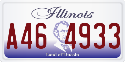 IL license plate A464933