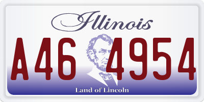 IL license plate A464954
