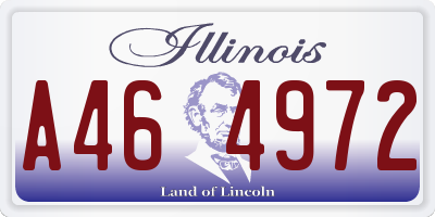 IL license plate A464972