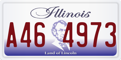 IL license plate A464973