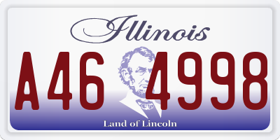 IL license plate A464998
