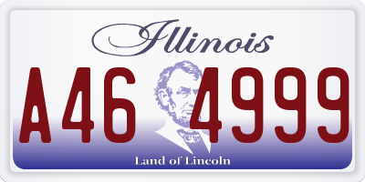 IL license plate A464999