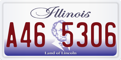 IL license plate A465306